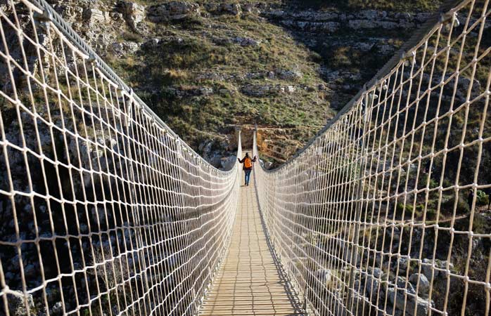 Matera, ponte tibetano