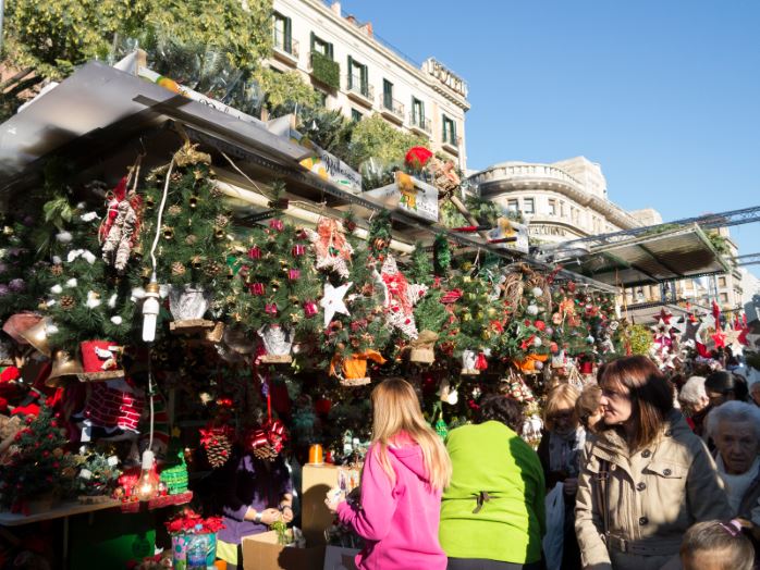 Un mercatino di Natale a Barcellona